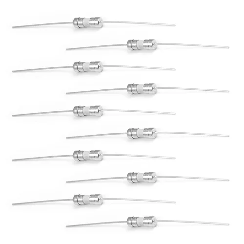 Miniatura 11 de Bettomshin 20 fusibles de plomo axial de tubo de cerámica T1A de 250 V, 0.142 x 0.394 in/0.14 x 0.39 pulgadas, fusible de fusión lenta de retardo