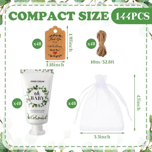 Miniatura 2 de 48 juegos/144 piezas de crema de manos para baby shower, regalos de fiesta para invitados, regalos de novia, boda, agradecimiento, mini juego de Bebé