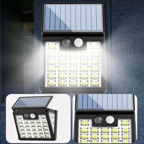 Miniatura 6 de Luces solares impermeables IP65 para exteriores, 3 modos de luces solares con sensor de movimiento, luz solar LED para escaleras al aire libre