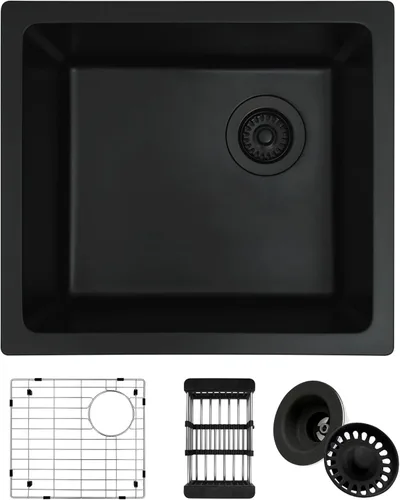 Miniatura 13 de Fregadero de cocina dorado de 30 pulgadas, fregadero de cocina de acero inoxidable SUS304 de montaje inferior, fregadero de cocina grande y profundo