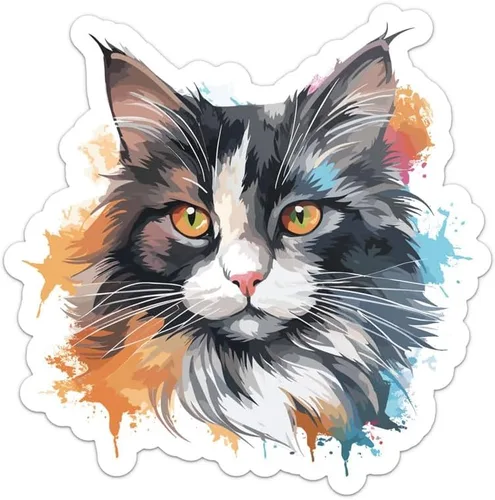 Miniatura 16 de Generic Colorida acuarela Shih Tzu - Calcomanía de vinilo impermeable para automóvil, laptop, pared, ventana, botella de agua, tamaño adhesivo
