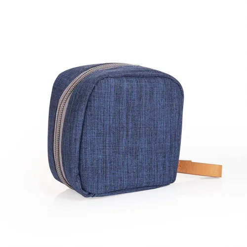 Miniatura 27 de Bolsa de cosméticos media luna Hekyip, neceser de maquillaje para viajes, neceser impermeable portátil para niñas y mujeres, pequeña (TODO NEGRO)
