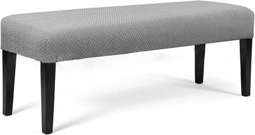 Miniatura 20 de Fundas de banco rectangulares, funda extraíble para silla de comedor, ajuste suave, universal, elásticas, antipolvo, lavable, protector de asiento