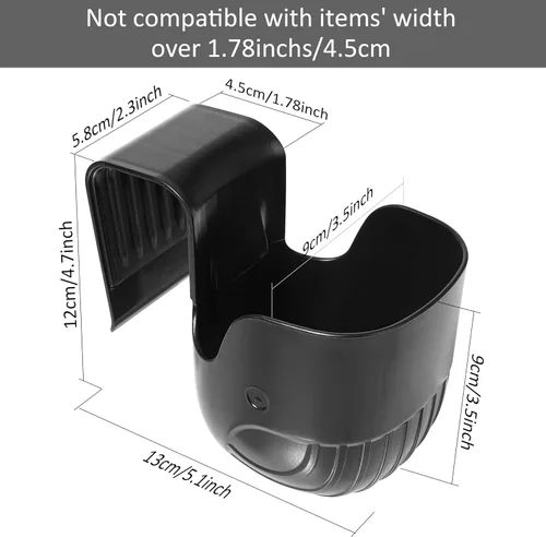 Miniatura 3 de Portavasos universal para asientos de coche, cochecitos de bebé, sillas de ruedas y más - Negro (1)