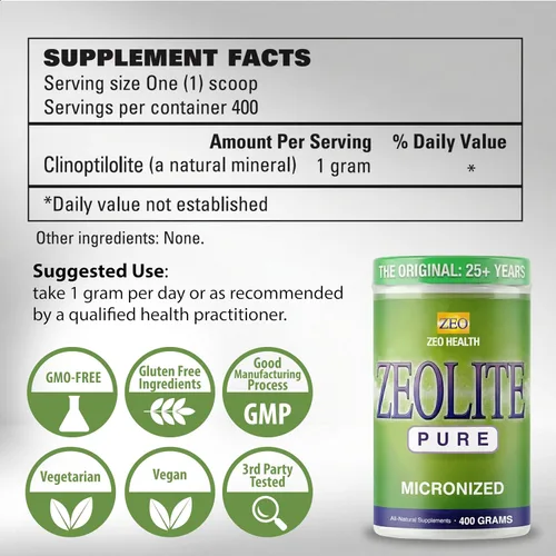 Miniatura 5 de Zeolite Pure Limpieza desintoxicante de cuerpo completo para mujeres, hombres y adultos Apoya la energía, la salud intestinal, la claridad