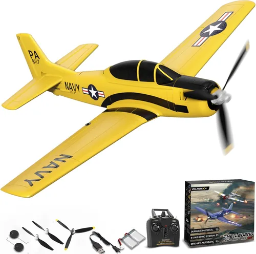 Miniatura 11 de VOLANTEXRC Avión RC para principiantes, Avión RC WWII de 4 canales F4U Corsair con aileron, Avión de control remoto de 2.4Ghz con sistema