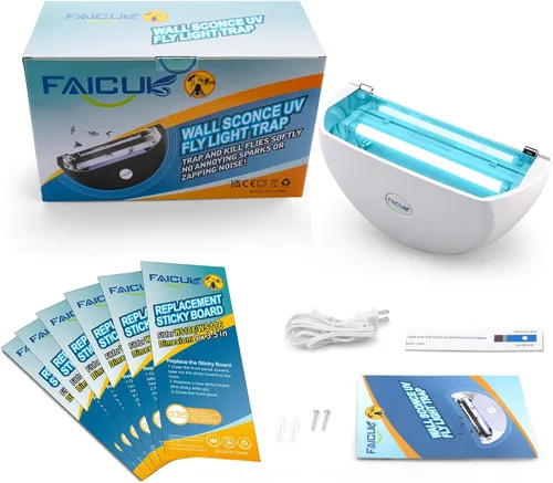 Miniatura 6 de Faicuk WS108 Aplique de Pared Trampa de Luz para Moscas para Capturar Moscas, Polillas, Jejenes, Mosquitos y Otros Insectos Voladores - 13"x7.5"x5.5
