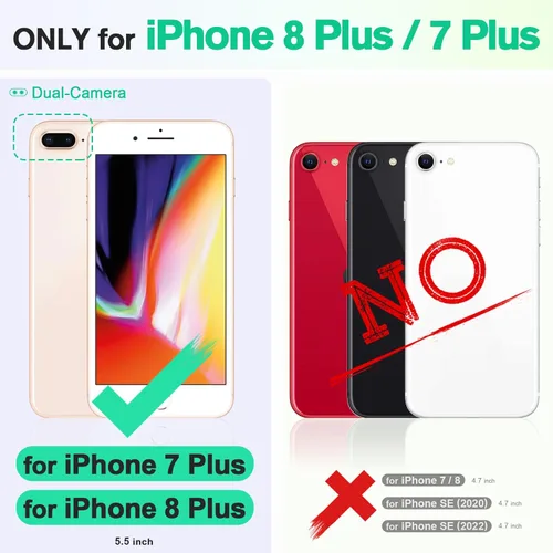 Miniatura 2 de TUCCH - Funda tipo cartera para iPhone 8 Plus