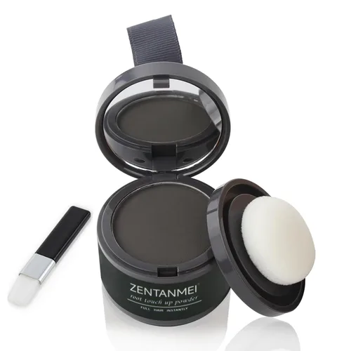 Polvo de retoque de raíz para mujeres y hombres, cobertura de cabello gris, polvo de sombra de línea capilar resistente al sudor y al viento,