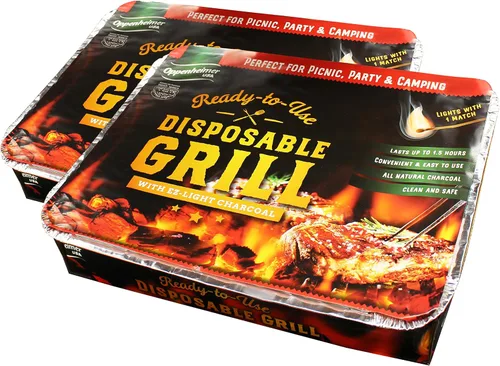 Miniatura 3 de Parrilla de carbón desechable para llevar, lista para usar, fácil de encender Kosher (1)