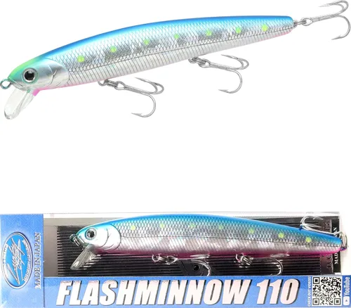 Miniatura 9 de LUCKY CRAFT FlashMinnow 110, Señuelos de Pesca en Agua Salada, Accesorios y Equipo de Pesca Jerkbait Surf, Señuelo de Superficie de Suspensión Lenta
