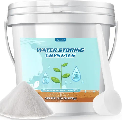 Miniatura 10 de Cristales de almacenamiento de agua de 1 libra para plantas con cuchara, gel de agua que resuelve problemas de riego excesivo y sequía, mantiene