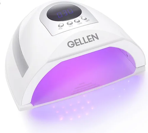 Miniatura 7 de Gellen Luz UV para uñas, lámpara LED UV de 268 W para dedos del pie, secador de uñas profesional de secado rápido para esmalte de uñas de gel, 4