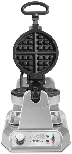 Miniatura 4 de Waring Commercial WW180X waflera belga simple de resistencia alta, placas antiadherentes recubiertas, produce 25 waffles por hora, 120V, 1200W