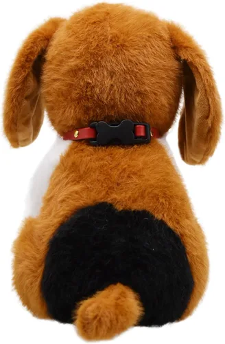 Miniatura 5 de Adorable animal de peluche de Beagle ultrasuave y esponjoso, peluche de perro pequeño con lengua rosa diminuta que asoma, regalos encantadores