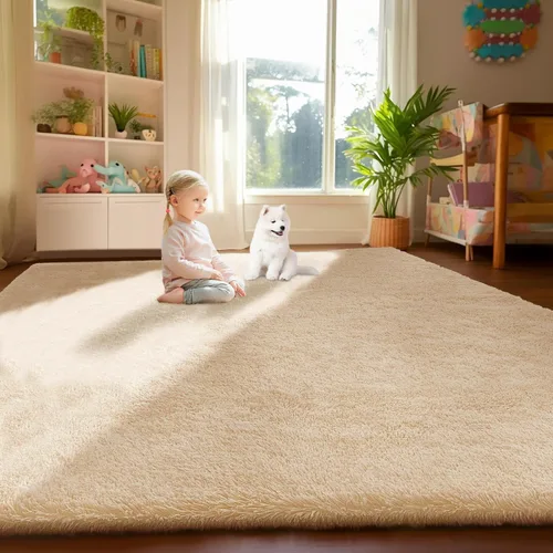 Miniatura 9 de Sour Lemon Alfombras de área de 8 x 10 pies para dormitorio, sala de estar, alfombra de área grande, alfombra peluda de felpa suave, alfombras