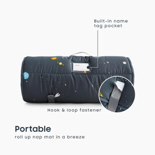 Miniatura 3 de Wake In Cloud - Tapete para siesta para niños pequeños con almohada y manta, tela 100% algodón, para niños de 3 años más en guardería, jardín