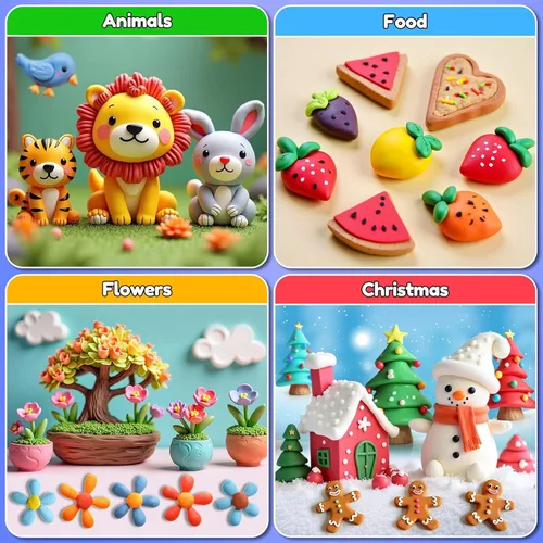 Miniatura 5 de YOPINSAND Arcilla de Secado al Aire 115 Colores, Arcilla para Modelar para Niños, Juguetes Mágicos de Moldeado DIY con Herramientas, Regalo