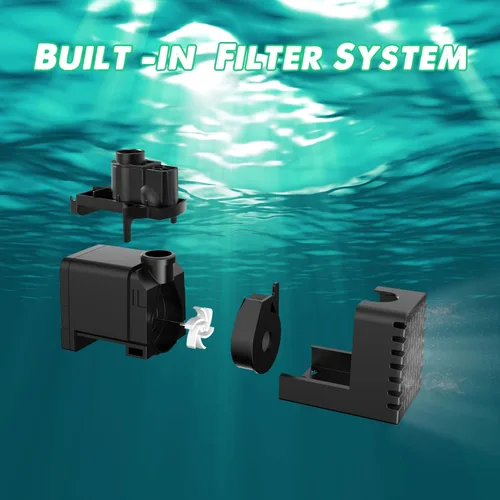 Miniatura 5 de Jutai Fuente eléctrica flotante de estanque luces LED coloridas, sistema de filtro integrado, bomba de fuente de cascada, cable de alimentación