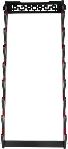 Miniatura 3 de Soporte de espada katana con montaje en pared - Expositor de espada samurái de 8 niveles, soporte de pared para wakizashi y tanto, soporte