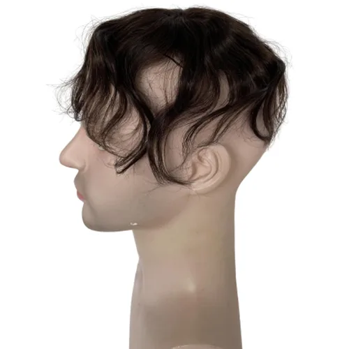 Miniatura 3 de Voloria Parche para el cabello calvo para hombres, 3.15 x 3.15 pulgadas, sistema de reemplazo de cobertura completa de piel de poliuretano
