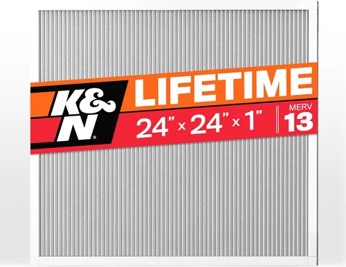 Miniatura 9 de K&N Filtro de aire para horno HVAC de 24 x 24 x 1, dura toda la vida, lavable, Merv 8, el último filtro HVAC que comprarás, respira de forma segura