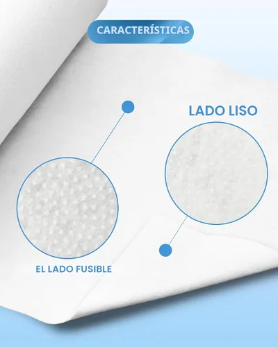 Miniatura 3 de PLANTIONAL Forro polar fusible planchado: 11.8 pulgadas x 10 yardas de peso medio loft unilateral para planchar en vellón fusible blanco