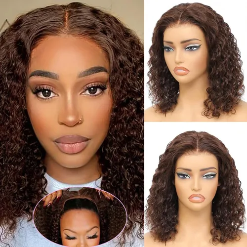 Miniatura 27 de Peluca de encaje frontal sin pegamento Fronbanis, peluca de cabello humano sin pegamento, pelucas de cabello humano pre-depiladas y pre-cortadas