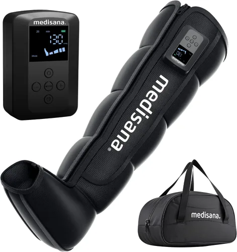 Medisana Masajeador de compresión de piernas, bota de presión de aire recargable inalámbrica con modos de personalización múltiple, intensidades y