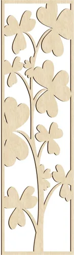 Miniatura 5 de 9 3/8 pulgadas de ancho x 24 3/8 pulgadas de alto x 1/4 pulgadas de alto, Bradford Paneles de pared decorativos de madera de calado, roble rojo rojo
