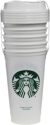 Miniatura 3 de Starbucks Juego de 5 vasos reutilizables de 16 onzas para bebidas calientes con tapa