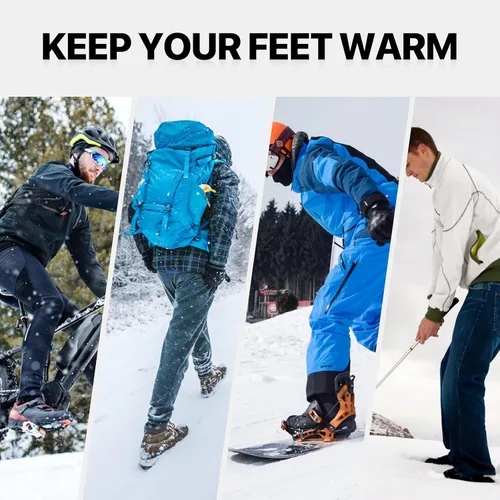 Miniatura 7 de SNOW DEER Calcetines térmicos para hombres y mujeres, batería recargable de 7.4 V, calentador eléctrico de pies de esquí para caza, pesca, camping