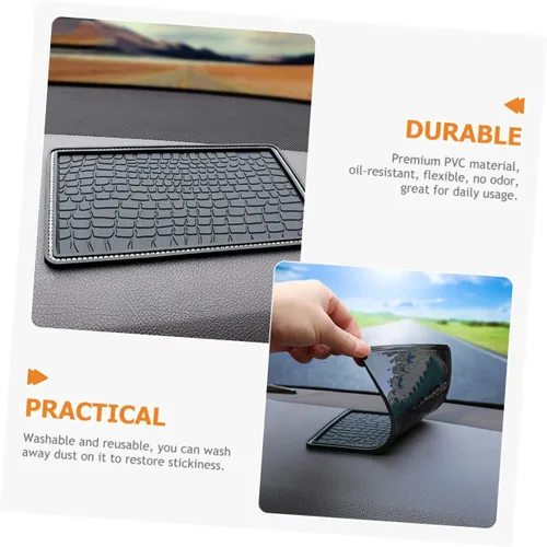 Miniatura 6 de Didiseaon Cojín único del tablero de instrumentos del coche de los accesorios del coche del cojín del teléfono del PVC para el adorno del tablero