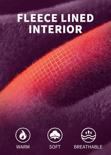 Miniatura 2 de Ewedoos Pantalones con forro polar para mujer, pantalones térmicos con bolsillos, cintura alta, pantalones cálidos para mujer, pantalones de yoga