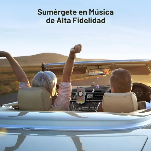 Miniatura 6 de UGREEN Adaptador auxiliar Bluetooth 5.4 para automóvil, [conexión mejorada y cancelación de ruido], receptor auxiliar Bluetooth con cable trenzado