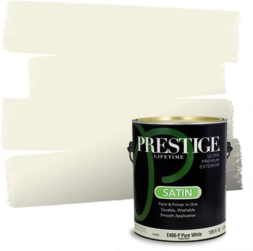 Miniatura 142 de PRESTIGE Paints Exterior Paint and Primer In One, 1-Gallon, Satin, Comparable Match of Benjamin Moore* Royal Linen* 931BM-PCM