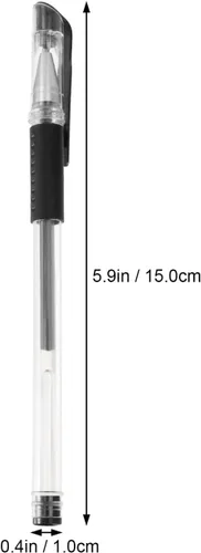 Miniatura 2 de NUOBESTY Paquete de 12 bolígrafos de tinta de gel de 0.020 in, punta fina, color negro, suave, para oficina, escuela, agarre ergonómico, juego