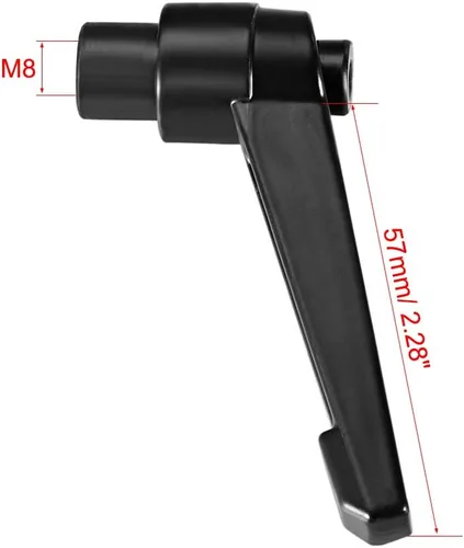 Miniatura 3 de uxcell M8 Mango Ajustable Palanca De Sujeción Rosca Botón Trinquete Hembra Roscado Stud 2 Pcs