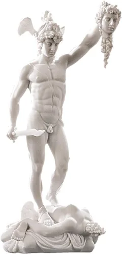 Design Toscano Perseo WU72918 - Estatua de dioses griegos de Medusa, 12 pulgadas, color blanco