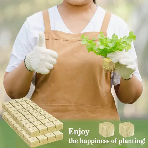 Miniatura 7 de Halatool Cubos hidropónicos de lana de roca de 1.2 pulgadas para cultivo hidropónico sin suelo, plántulas, inicio, esquejes, clones y propagación