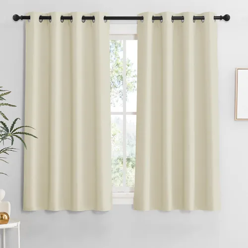 Miniatura 11 de RYB HOME Cortinas opacas de cocina de 36 pulgadas de largo, tratamiento de privacidad para ventanas pequeñas, aislamiento térmico, telón de fondo