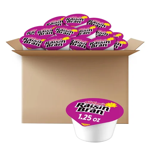 Miniatura 6 de Kellogg's Raisin Bran Crunch Cereales para el desayuno en tazas, cereal de fibra, hecho con fruta real, sabor original, caja de 33.6 onzas (12 tazas)