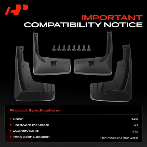 Miniatura 3 de A-Premium Aletas de barro compatibles con Toyota Camry 2015 2016 2017 Sedán, no requiere perforación, protectores de lodo con accesorios