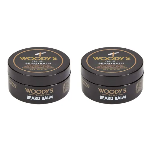 Miniatura 7 de Woody's Bálsamo para barba 2 en 1 para hombres – Suavizante de barba para hombres y cera de estilo, acondicionador e hidratante de cera de abeja