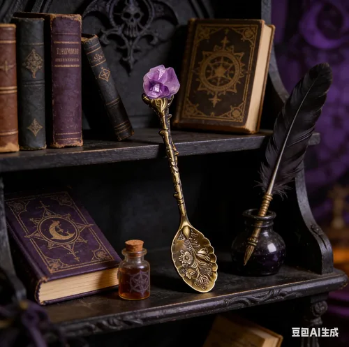 Miniatura 5 de ideayard Cuchara de brujería retro con cristal 1 pieza para regalo