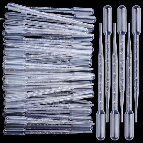 Miniatura 9 de Teenitor Pipetas de transferencia de 1 ml, cuentagotas para los ojos, 50 piezas de pipetas de plástico, pipetas de transferencia y cuentagotas