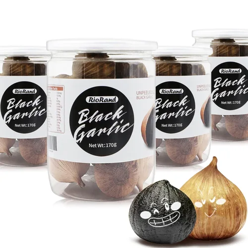 Miniatura 16 de RioRand Ajo negro entero y pelado fermentado de 90 días sin conservantes añadidos listos para comer para aperitivos y cocinar, 32.45 oz y 2.03 libras