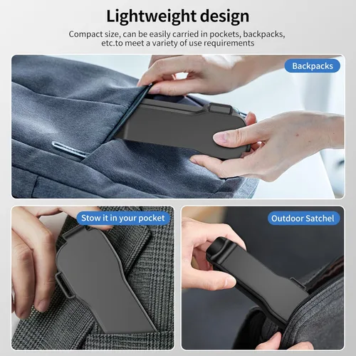 Miniatura 5 de Funda protectora para DJI Osmo Pocket 3/Xtra Muse, carcasa de ABS duro forro suave, 2 ranuras de filtro+2 ranuras para tarjeta TF+clip de micrófono