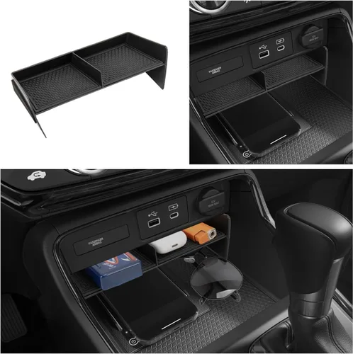 Miniatura 5 de Organizador de consola central de 3 piezas compatible con accesorios Honda CRV 2023-2026, caja de almacenamiento de cajón oculto del reposabrazos