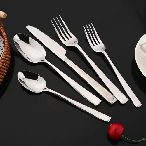 Miniatura 2 de JASHII Juego de 4 cuchillos de mesa, de acero inoxidable de 9.05 pulgadas, chapado en titanio, plateado brillante, cuchillos de mantequilla pulida